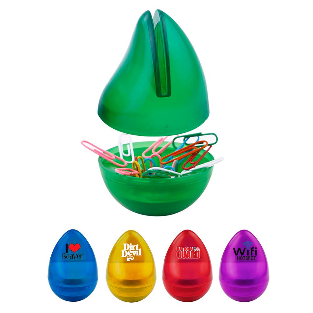 Home frosted green plastic water drop tumbler toys business name card stand built in magnet office paper note clip holder