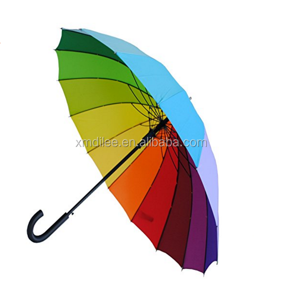 Радуга дизайн авто открытый палка Umbrellae