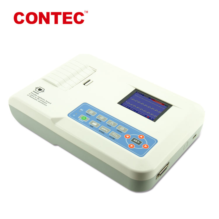 CONTEC ECG300G цифровой 3 канала 12 привести электрокардиограмма ekg