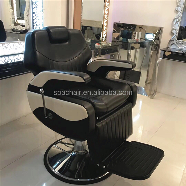 Высокое Качество Салон Парикмахерская мебель Красный удобный sillas de barbero кожа антикварный старинный парикмахерский стул для продажи
