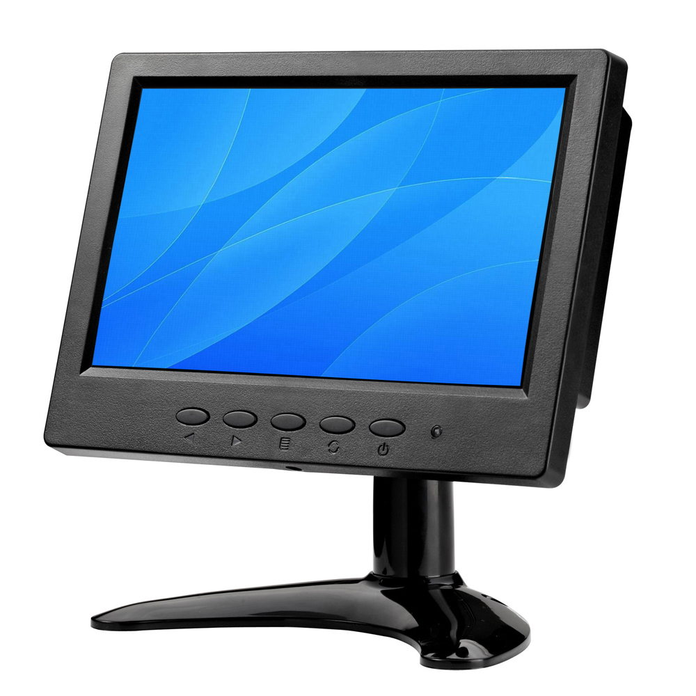 Широкий экран 7 дюймов маленький vga/ av/ bnc вход tft ЖК-монитор для автомобильным бортовым компьютером cctv