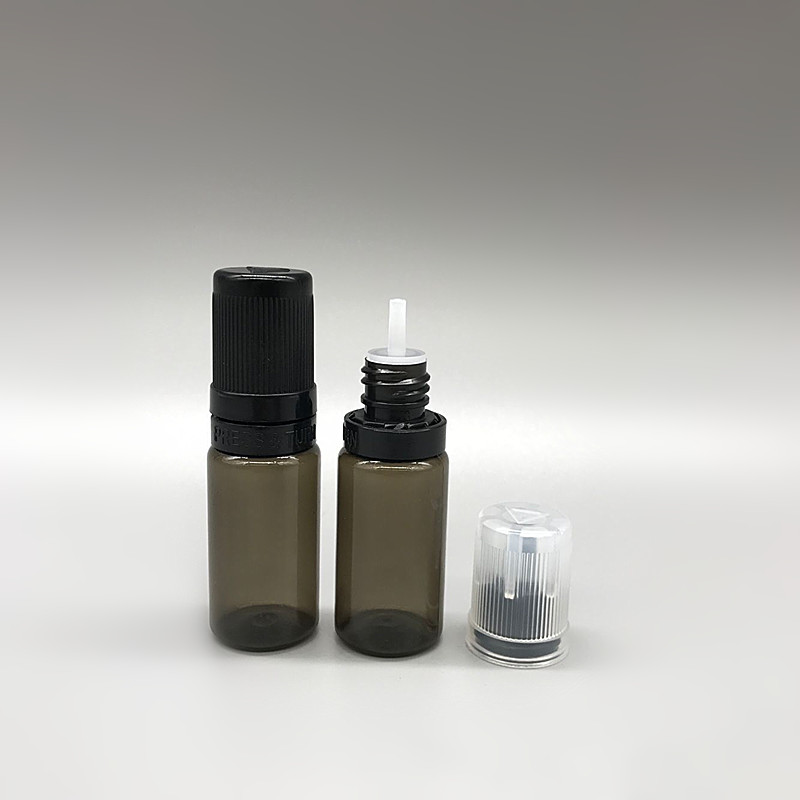 10 мл прозрачный черный ПЭТ e-juice жидкости сигареты курение масло Пластик капельница бутылка с CR cap