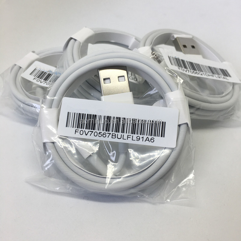 Usb-кабель для быстрой зарядки iPhone xs max iphone 7plus ipad air, медный провод, 1 метр, оригинальное качество, белый цвет