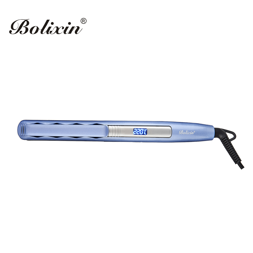 Professional salon stool hair-straightener steam flat iron