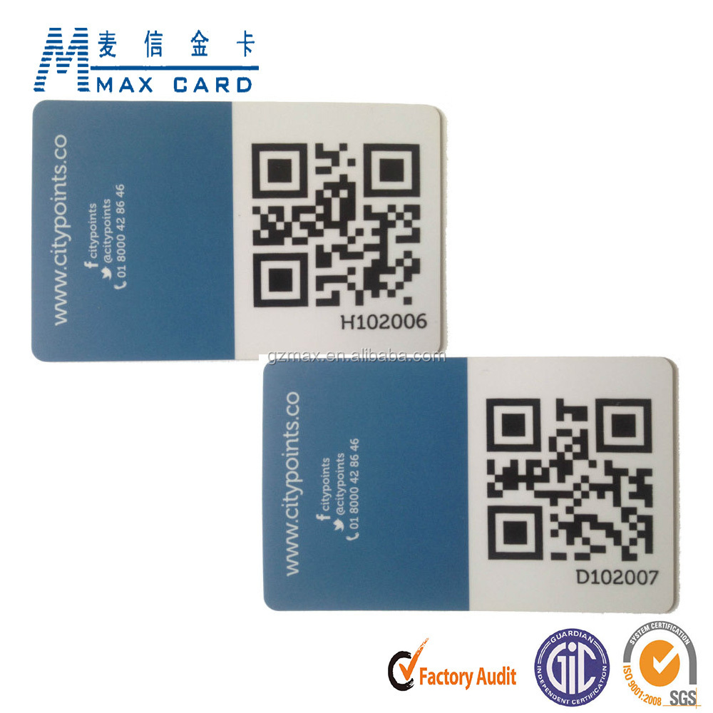 Впрыск штырькового номера, серийный номер карты с QR-кодом или штрих-кодом