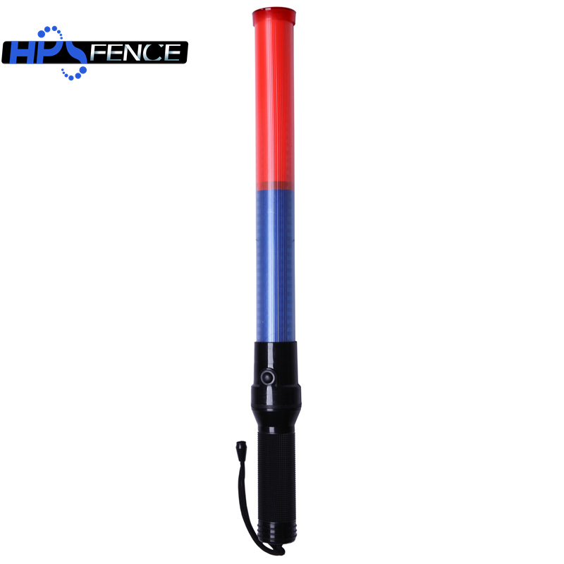 Anti-UV material 4cm diameter road safety warning red strobe led traffic baton