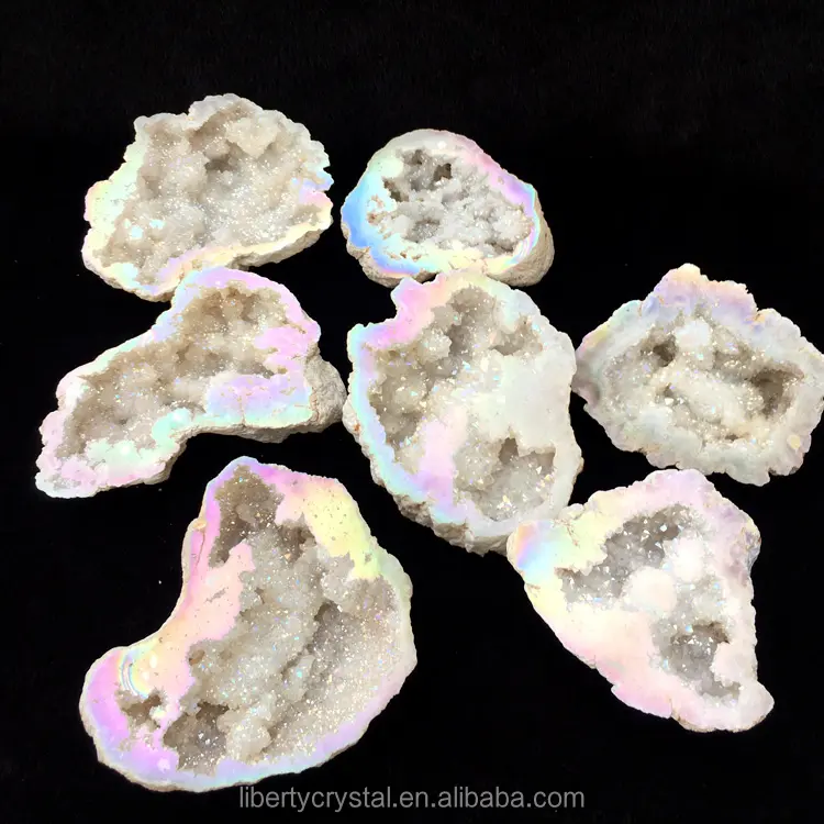 Wholesale Angel Aura Quartz White Crystal Geodes Healing