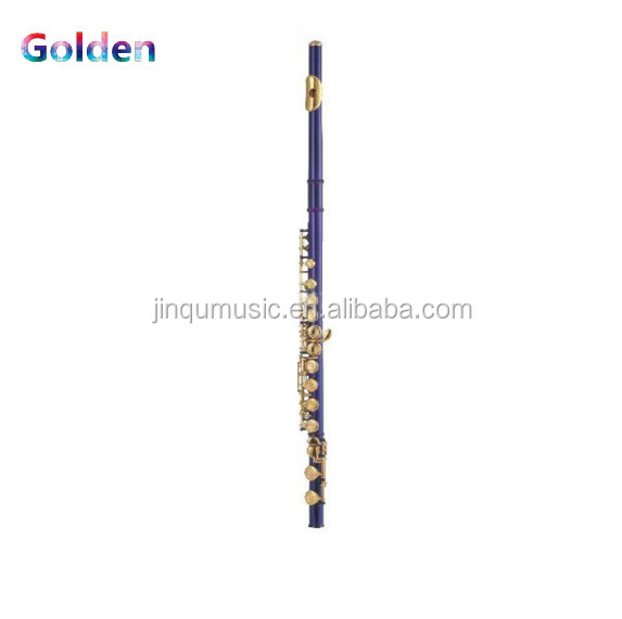 16 Holes with E Mechanism Color Purple Flute Gold Key