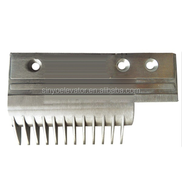 Comb Plate for Hyundai Escalator S655B,155*92mm,Tooth Pitch 9.3,13T,3 Holes,Yellow,Left,Aluminum