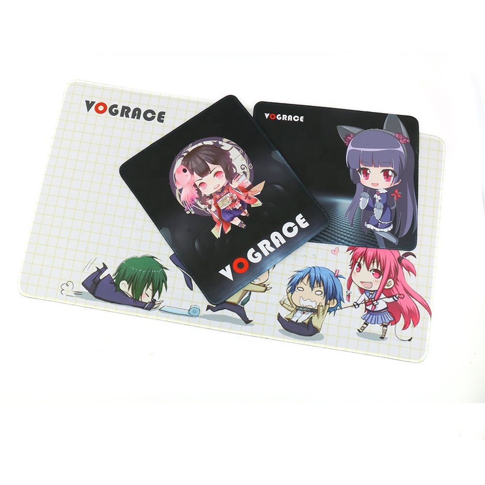 VOGRACE Custom Shape OEM natural rubber foam Fabric ergonomic mousepad Personalised Logo Print Mouse pad Mat