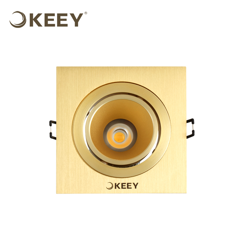 2020 keey, роскошный стиль, Светодиодный точечный светильник для радиатора, матовый золотой, 10 Вт, квадратная алюминиевая Светодиодная панель для радиатора, лампа для внутреннего использования GS603
