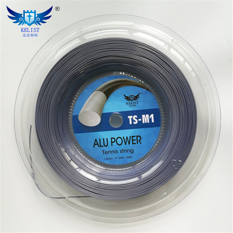 Оптовая продажа, черная теннисная нить KELIST Big Banger Alu Power грубая 1,25 мм/17 200 м/катушка