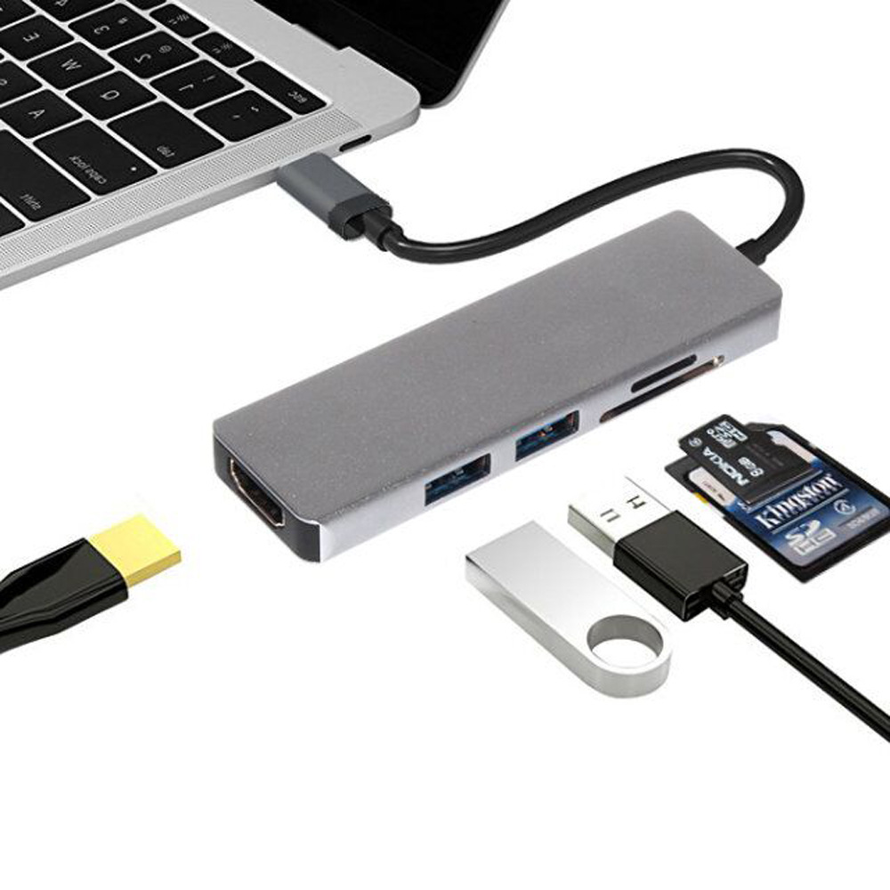 5 в 1 Тип C к HDMI интерфейс/USB 3,0 адаптер для Macbook Pro
