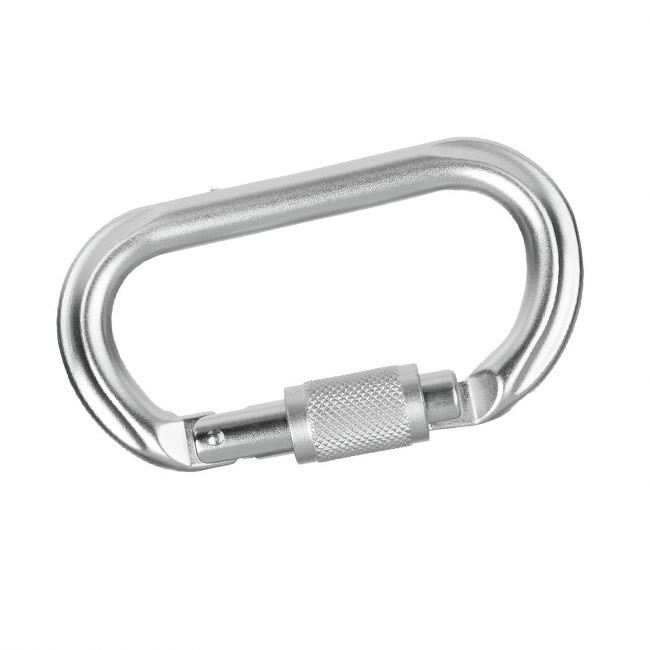 Custom logo carabiner high strength spring hook rock climbing aluminum D shape carabiner clip climbing carabiner for key