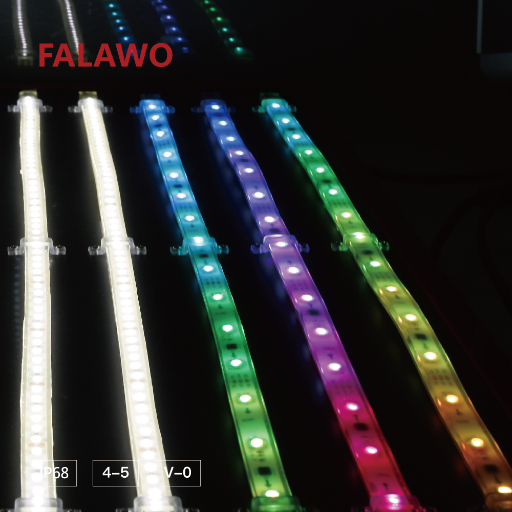 Falawo RGB гибкая 5050 IP68 наружная Водонепроницаемая светодиодная декоративная полоса