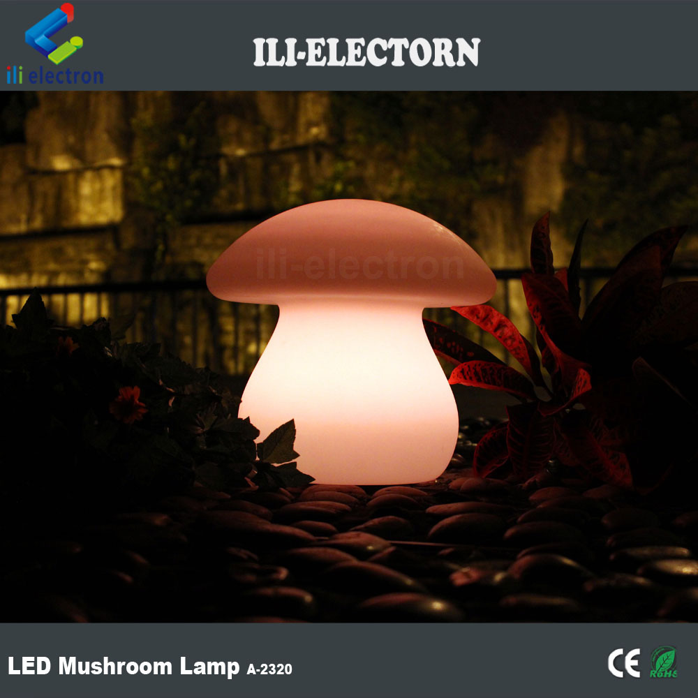mushroom shape plastic led table lamps for hotel decor