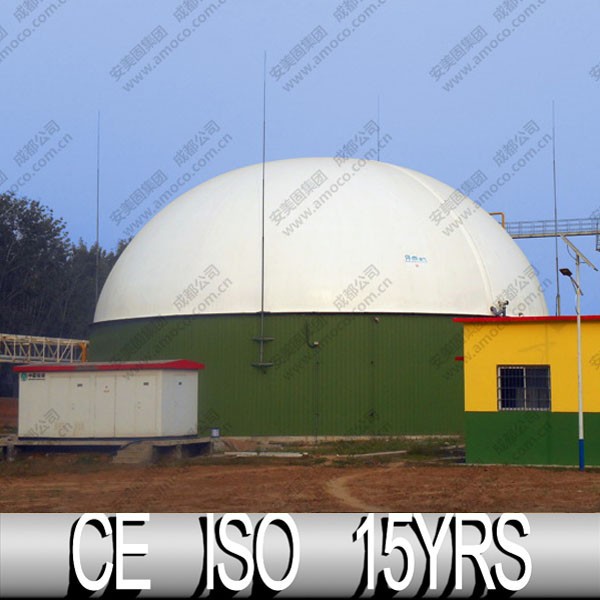 CE и ISO сертифицированный газовый купол, установленный на отработанном биогазе