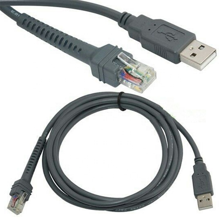 USB-кабель для Honeywell YJ3300, ручной лазерный сканер для считывания штрих-кодов типа А на RJ45, 6 футов, 2 м