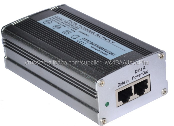 PoE инжектор гигабит 56Vdc 56W адаптер PoE пассивный сплиттер PoE для камеры CCTV / PoE коммутатор / IP-телефон