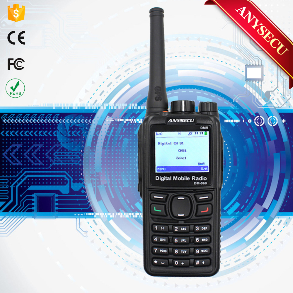 UHF400-480MHz VHF136-174MHz GPS Встроенный ANYSECU DMR цифровой домофон