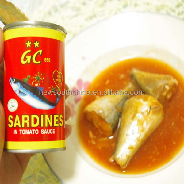 Canned fish mackerel food tin can 155g