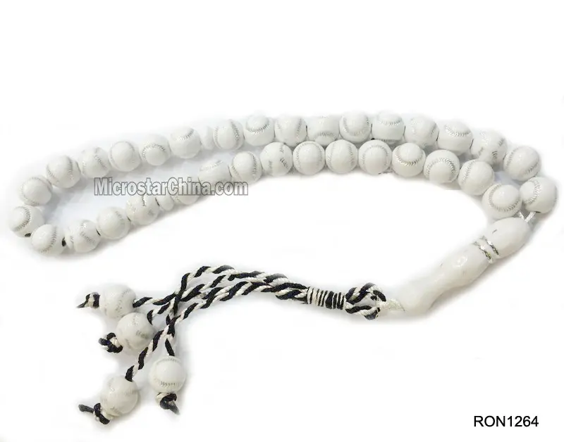 10mm Hot selling 33pcs plastic white tasbih muslim prayer beads