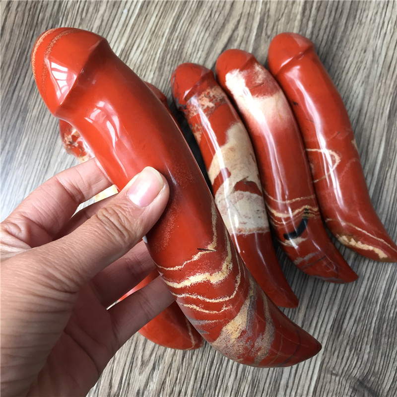 Оптовая продажа, Натуральная красная яшма, массажер из хрустального камня для женщин, для красоты и здоровья, антивозрастной