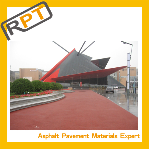 Roadphalt color green hot mix asphalt concrete mix