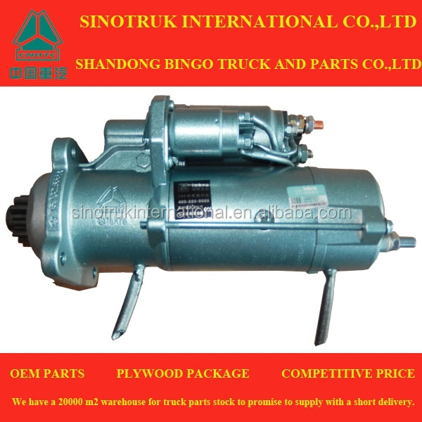 Подлинная SINOTRUK HOWO стартовый двигатель грузовика 24V VG1560090001