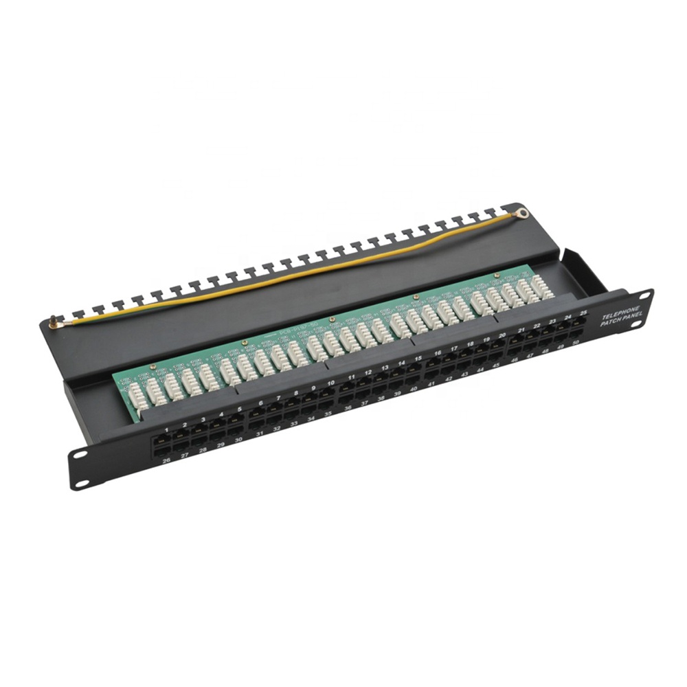 25 port 50 port voice data modular cat3 rj11 telephone patch panel