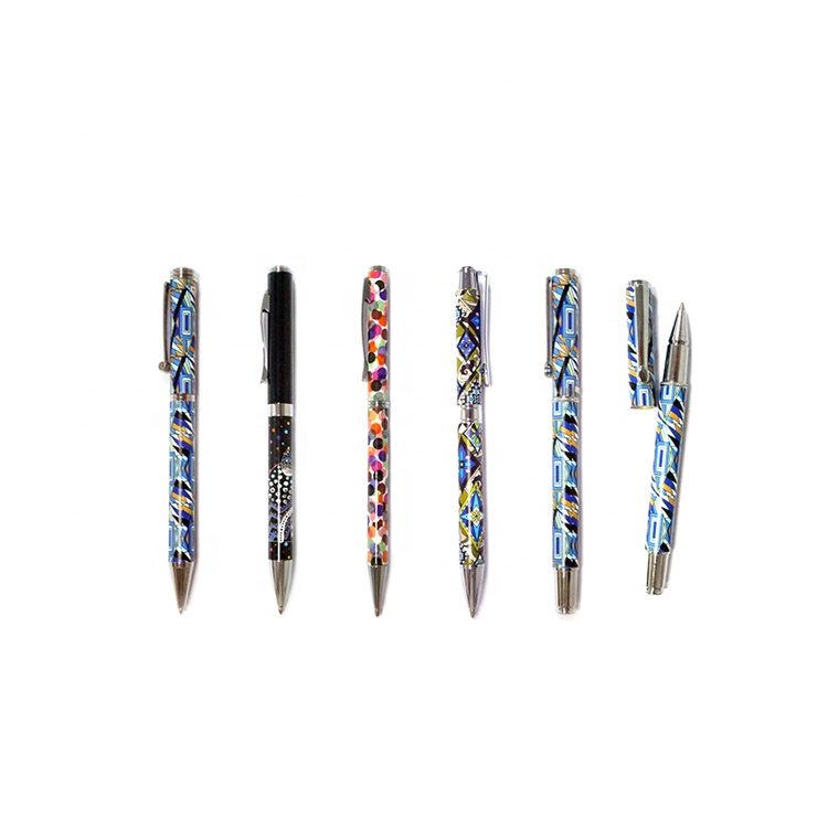 Customized Heat Transfer Printing Colorful Gift Pen Promotional Metal Ball Pen