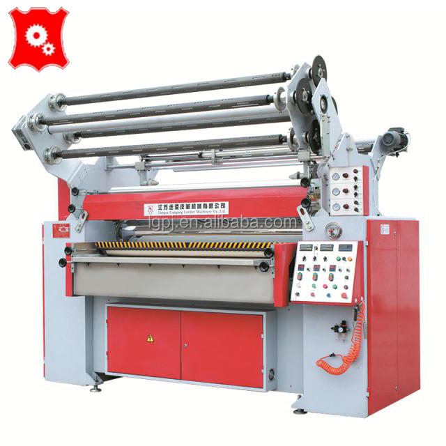 GFMG-180 из искусственной кожи ПУ, ПВХ пленка для нанесения кожа для оборудования по производству ремней
