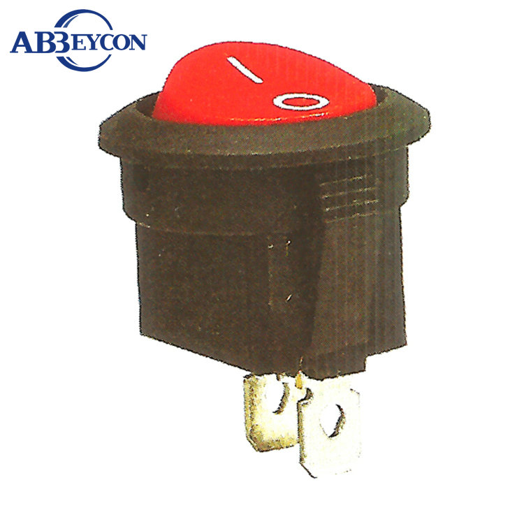 RS231C 2 шпильки мини 10A 125V черный круглый ВКЛ-ВЫКЛ-на KCD1-103-8 функция кулисный переключатель