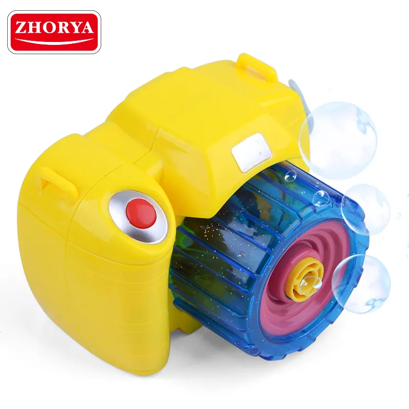 Zhorya Plastic toys battery music light soap kids toy bubble camera for kids