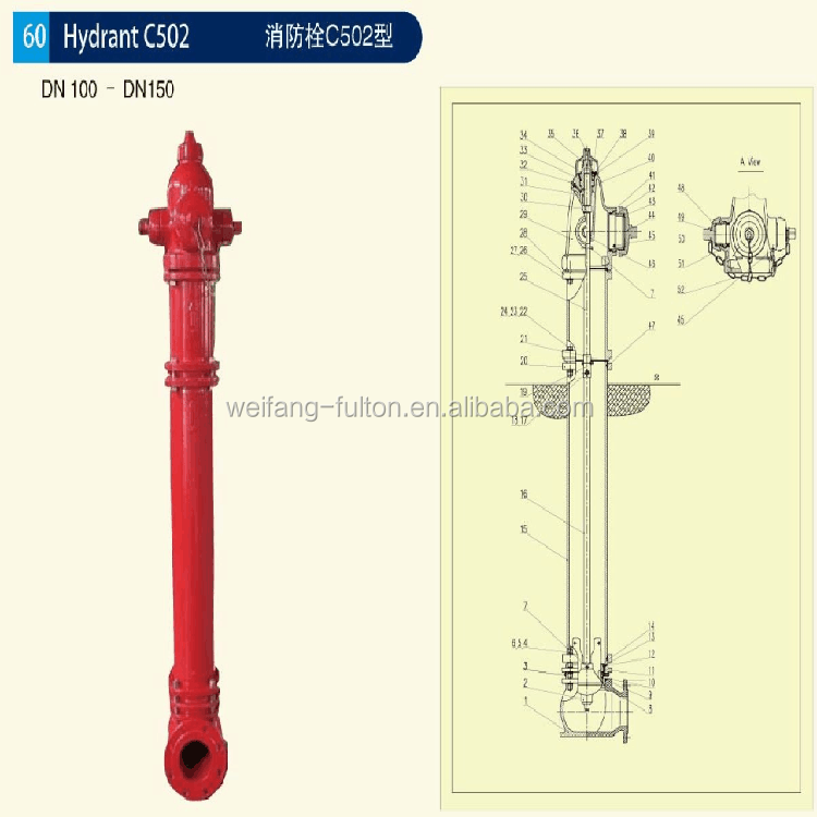 AWWA C502 underground fire hydrant