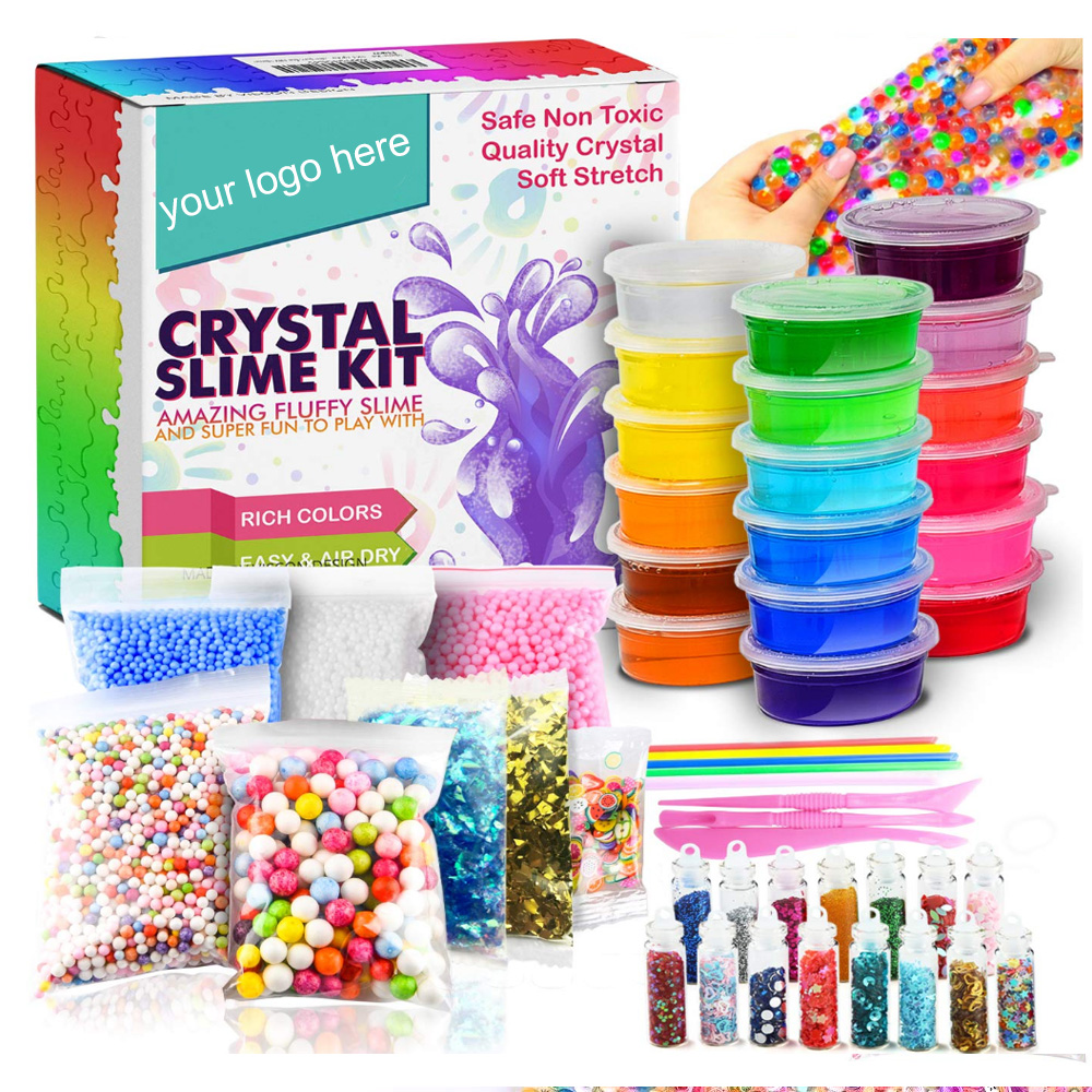 Развивающие игрушки 2019 amazon Горячие sale18/24 цвета playdough "сделай сам" с украшением в виде кристаллов, комплект для детей