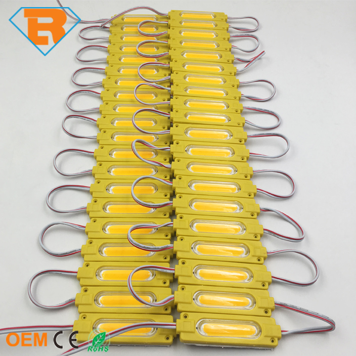 2019 Hot Sell Yellow Color DC12V IP67 Injection LED Module COB