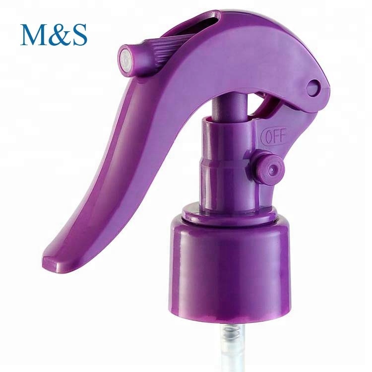 24 410 Purple PP Mini Trigger Sprayer with Lock Button Design