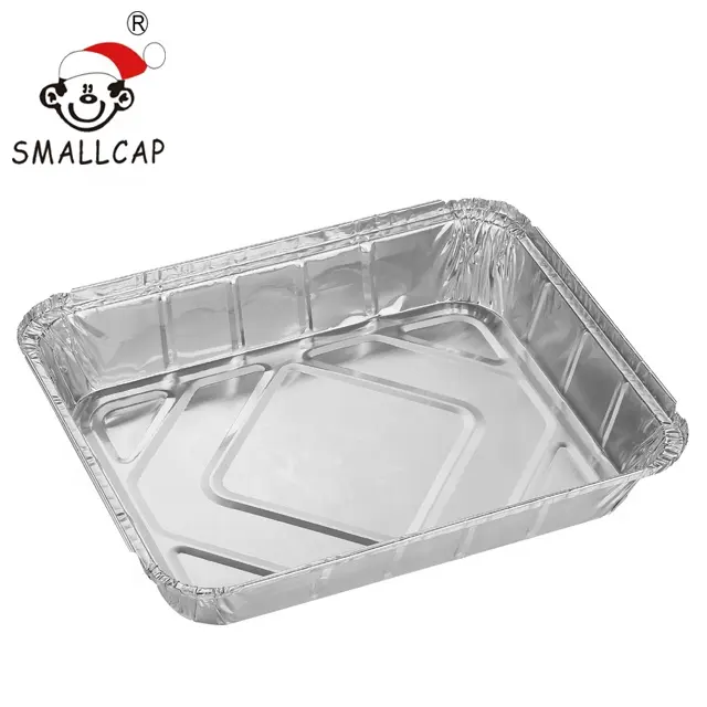 Алюминиевый контейнер с крышкой из алюминиевой фольги, 32x26x5 см, 3 л, 8 частей, 1240 дюйма