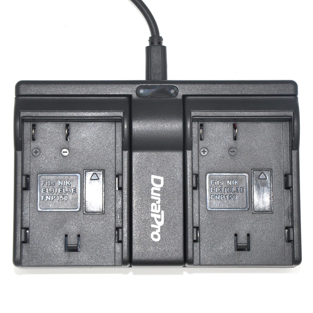 DuraPro USB Двухканальное зарядное устройство для Nikon ENEL3E RU EL3E EN-EL3e EN-EL3 батареи и D30 D50 D70 D80 D90 D100 D200 D300 D300S
