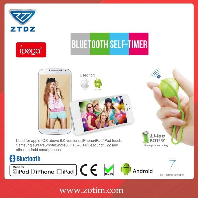 горячая продажа беспроводная bluetooth удаленного затвора для iphone