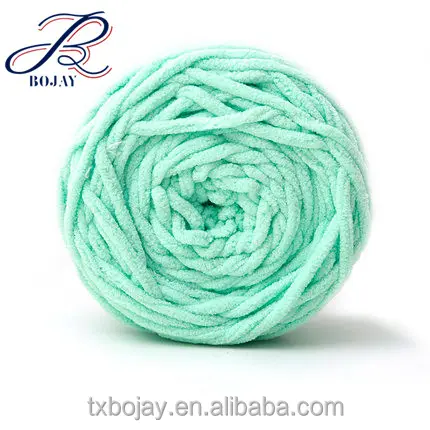 Thinner 100% Polyester Ins Wholesale Hand Knitting Crochet Yarns Chunky Knitted 7 mm Chenille vegan Knit Blanket Yarn
