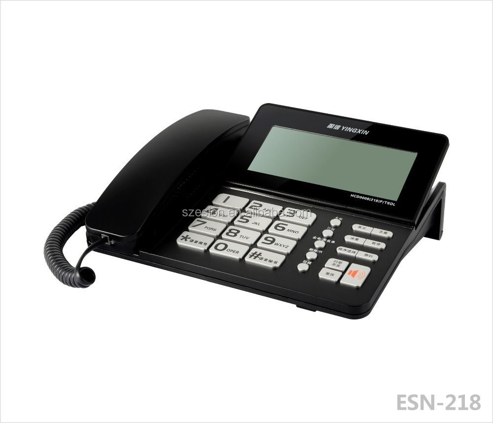 ESN-218 Настольный телефон caller ID телефон домашний телефон офиса телефон с большим дисплеем LCD мобильного телефона