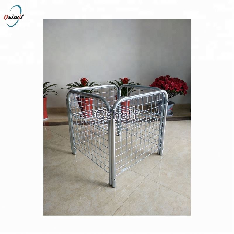 Chrome wire dump bin, store wire promotion bin