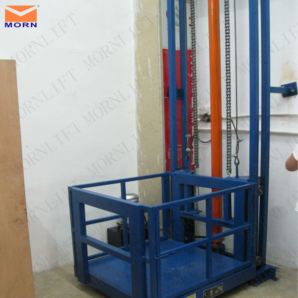 Hydraulic vertical cargo lift home mini goods elevator with competitive price