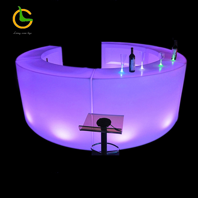 Современный Дизайн круглого барного стола, изогнутый барный шкаф RGB, барная мебель с подсветкой