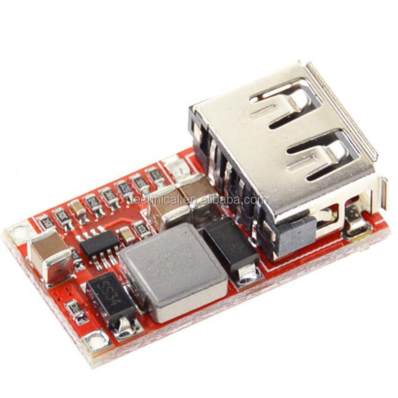 Мобильный телефон зарядное устройство USB DC-DC эффективность 97.5% DC-DC понижающий модуль 6-24V12V24V для 5V3A автомобильное USB зарядное устройство для мобильного телефона