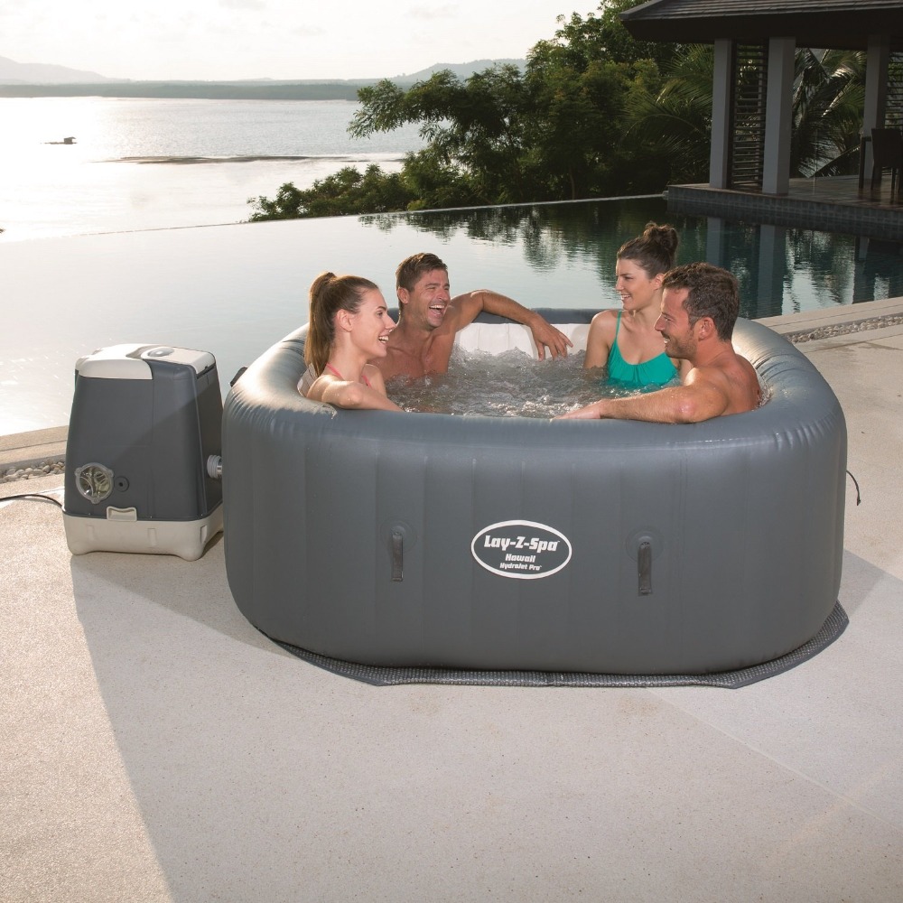 Bestway 54138 Hawaii AirJet 6-Person bathtub massager Portable Inflatable rectangle hot spa tub