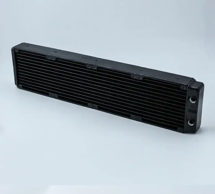 G1/4 connection 480mm aluminum radiator twin row with 12 tubes