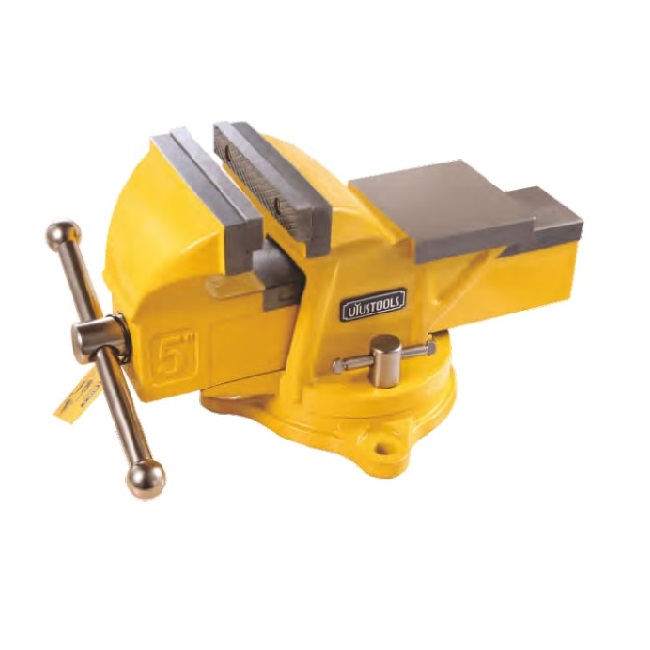 Bench vise with swivel base